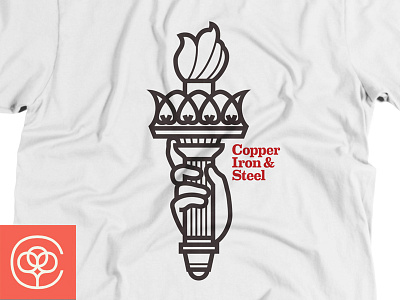 Copper Iron & Steel america ampersand copper cotton bureau design illustration iron liberty shirt steel tee