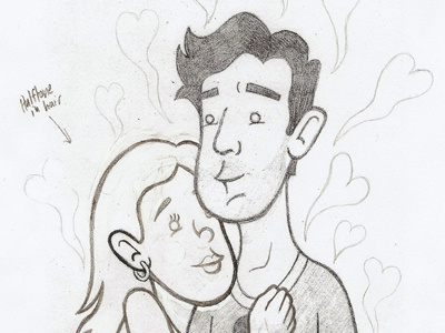 Dating 101 comic halftone illustration line work sketch