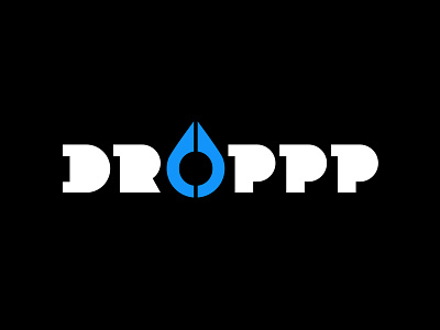Droppp (unused 2) branding custom type drop droplet logo rain raindrop wordmark