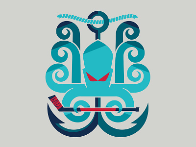 Seattle Kraken Anchor  Kraken logo, Kraken, Mascot design