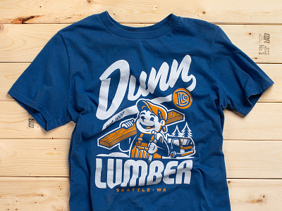 Dunn Lumber T-Shirt baseball script branding character graphic tee lumber script t shirt tee tee shirt truck vehicle wood