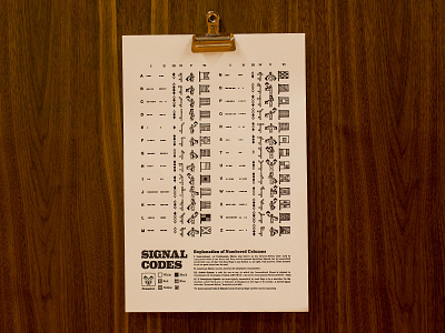 Signal Codes Letterpress Poster design etsy illustration letterpress paper poster print printmaking signal codes