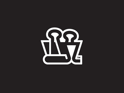 Knockout Version binder clip brand branding design identity logo mark paper clip