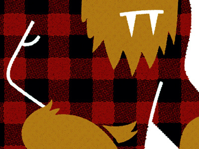 Wolfman Detail color design halloween illustration line pattern shape texture