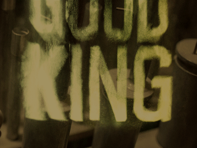 GIF: The Good King animation art design gif light loop photography projection texture type typography