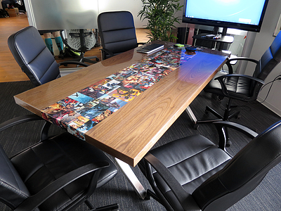 Comic Table Design comic interior design office resin table