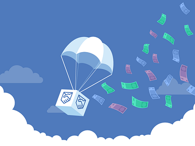 Remitly Airdrop airdrop clouds deliver money package parachute remitly send sky