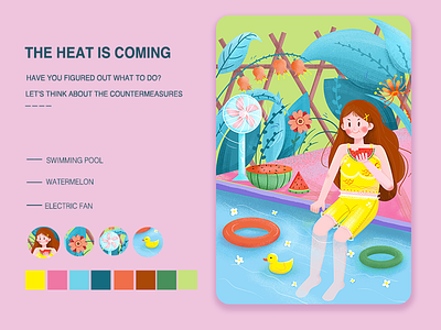 The heat is coming. animation app design hand drawn illustration illustrator innovation stars vector web