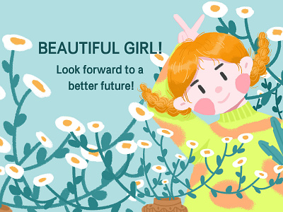 beautiful girl design illustration