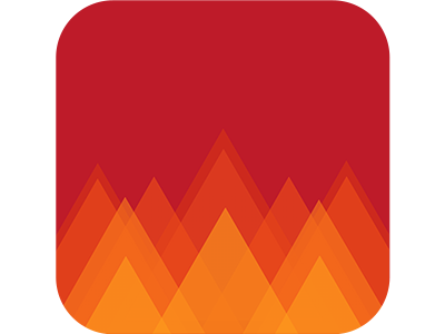 Fire app store Icon branding burning fire ios wildfire