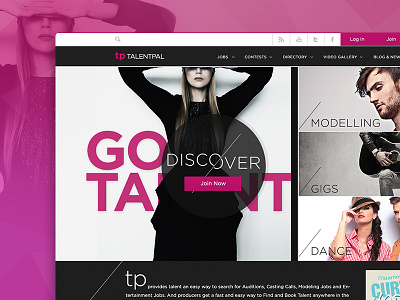 TP - Community Page clean community minimalist pink web design website