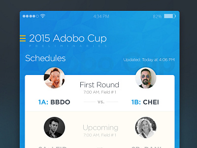 Adobo Cup App app blue clean design ios minimal mobile ui