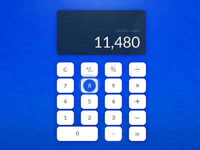 Daily UI 004 - Calculator 004 blue calculator dailyui design minimal practice simple ui