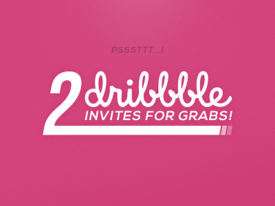 [Closed] x2 Dribbble Invites 2 dribbble dribblers invitations invites pink play