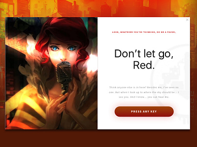 Hey, Red. button card cta game minimal red sketch transistor ui