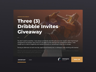[Closed] Three Dribbble Invites card game giveaway invitations invites ui