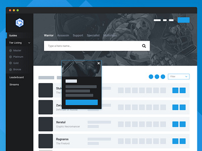 HOTS Builds App by Offdesignarea on Dribbble