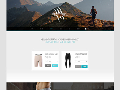 Sportswear website design