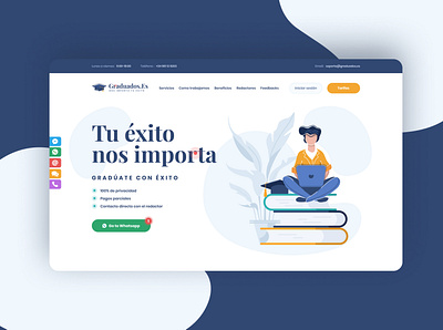 Landing page design illustration typography ui ux web