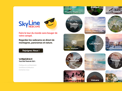 SkyLine Webcams Landing Redesign app design figma landing logo redesign skyline ui ux webcams