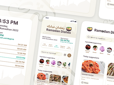 Ramadan Dishes app design figma ramadan ui ux