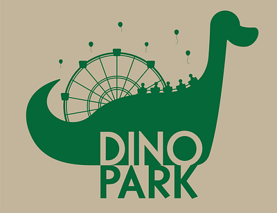 Dino Park branding design illustration logo typography vector