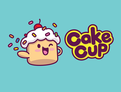 Cake Cup branding design graphic design illustration logo typography vector