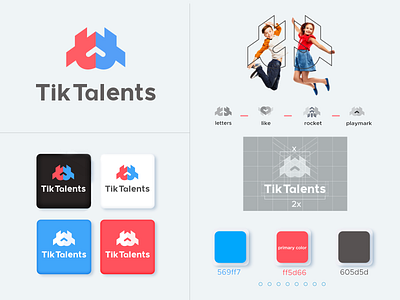 TikTalents logo identity branding designs logo logo identity talents