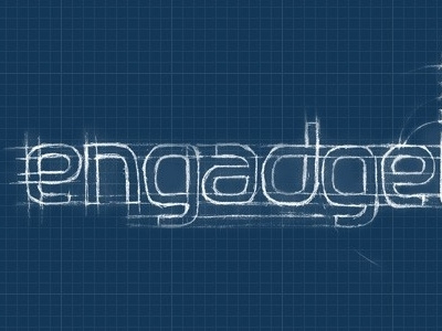 Engadget blueprint logo blueprint illustration logo