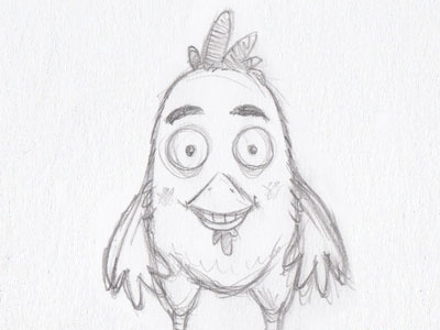 Chick! illustration logo mascot