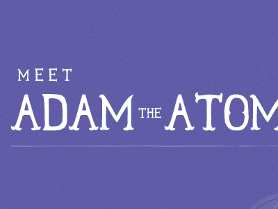Adam (title) atom illustration poster