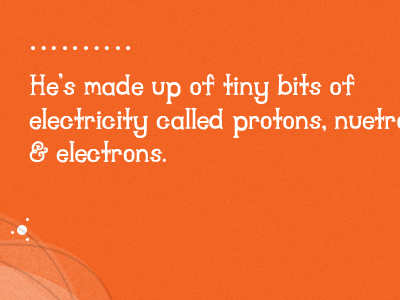 Tiny Bits atom illustration poster