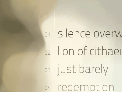 Lion of Cithaeron calm ep music track listing