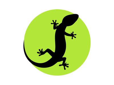 GeckoSphere animal gecko logo vector yin yang