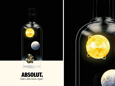 Absolut. Vodka absolut conceptual artwork moon package packagingdesign skull sun vodka