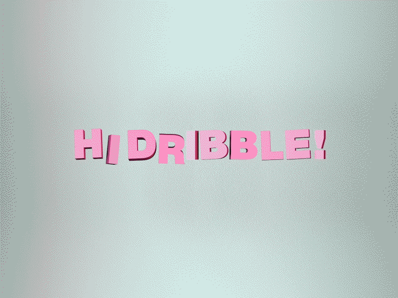 Hi Dribble 4d cinema cinema 4d dribble dribble shot gif gravity hello letters typography c4d