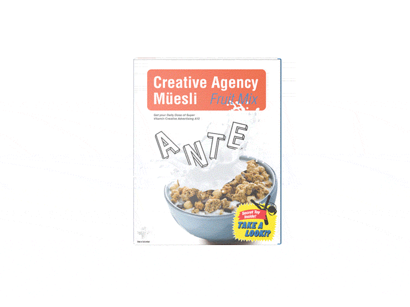 Ante cereal mailer ante branding cinema 4d dribble illustration logo typography ui ux