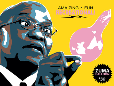 Zuma Balloon ante illustration jacob southafrica zuma