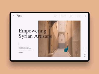 We The Souk art direction artisanal e commerce landing store syria ui ux website