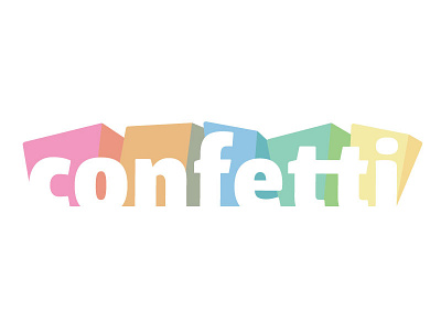 Confetti branding fun logo