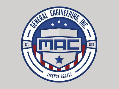 MAC Crest american crest engineer flag icon identity logo shield stars usa