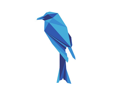 Drongo Bird animal app bird blue drongo fractal icon identity logo