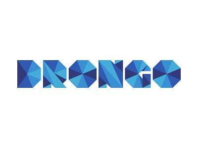 Drongo Type animal bird blue drongo fractal identity logo