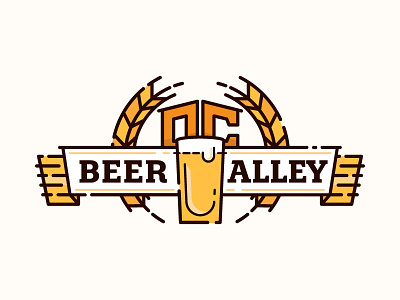 OC Beer Alley badge banner beer branding brewery crest event festival identity logo summer