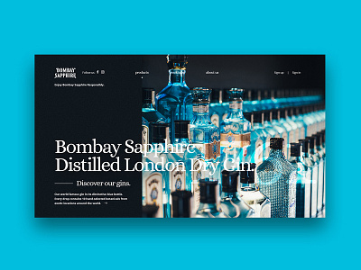 Interface 08 - BOMBAY SAPPHIRE design interface web webdesign