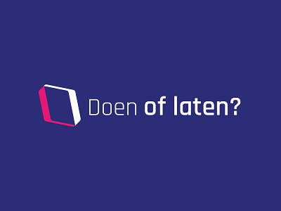 Logo 18 - Doen of laten? branding design graphic design graphicdesign logo typography
