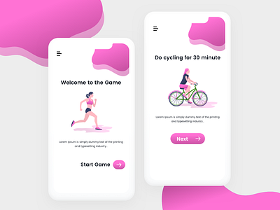 Fitness app app application design clean ui illustration mobile app ui ux