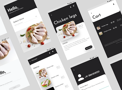 Chicken ordering app design app chicken chicken delivery app design food delivery app food ordering app mobile app mobile design mobile ui ui design