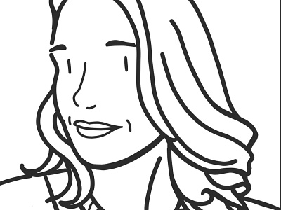 Melissa comic dessin drawing face illustration illustrator line art minimalist portrait vector woman