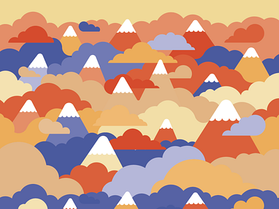 cloudy day alpes children cloud cloudy decor drawing fog illustration kid mountain vector wallpaper
